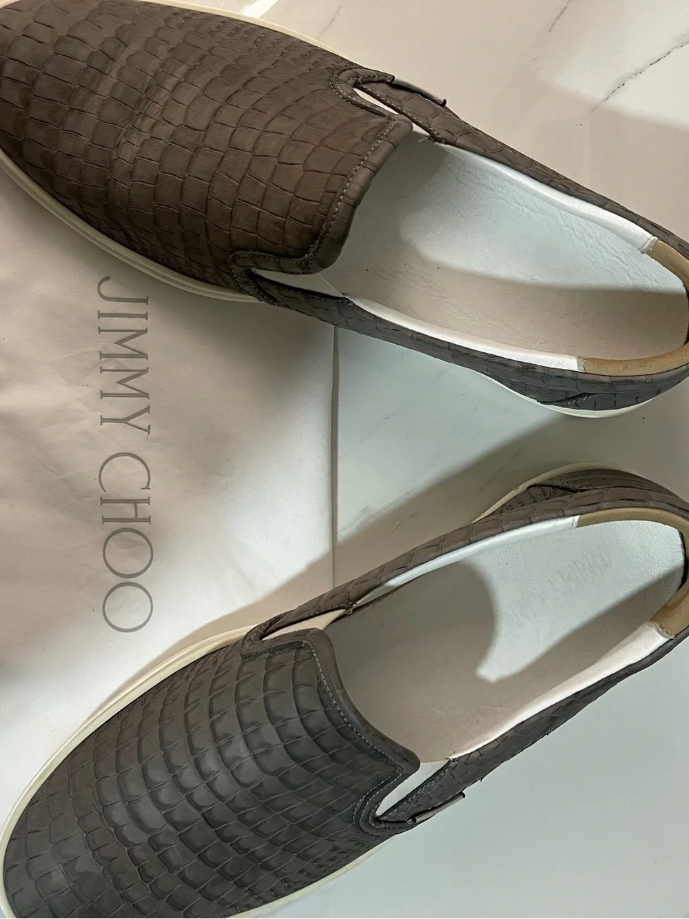 Jimmy Choo Slip-On Men’s Sneakers Gray